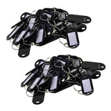 100pcs Removable Waterproof Key Tags ID Name Card Tags Mark Label Black