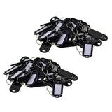 100pcs Removable Waterproof Key Tags ID Name Card Tags Mark Label Black