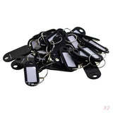 100pcs Removable Waterproof Key Tags ID Name Card Tags Mark Label Black