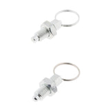 2 Pieces Stainless Steel Non Lock-Out Indexing Plunger with Pull Ring M8&M12