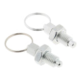 2 Pieces Stainless Steel Non Lock-Out Indexing Plunger with Pull Ring M8&M12