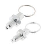 2 Pieces Stainless Steel Non Lock-Out Indexing Plunger with Pull Ring M8&M12