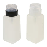 2pcs 250ml Nail Art Tip Empty Dispenser Nail Remover Pump Bottle Transparent