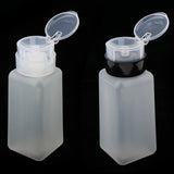 2pcs 250ml Nail Art Tip Empty Dispenser Nail Remover Pump Bottle Transparent