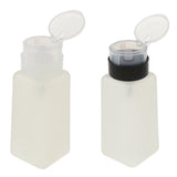 2pcs 250ml Nail Art Tip Empty Dispenser Nail Remover Pump Bottle Transparent