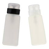 2pcs 250ml Nail Art Tip Empty Dispenser Nail Remover Pump Bottle Transparent