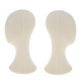 2x 21" Canvas Block Wigs Making Mannequin Head Hat Caps Mask Display Model S