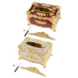 2Pcs European Style Acrylic Tissue Refill Holder Luxury Napkin Box Cover
