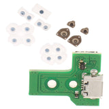 1 Set Buttons Conductive Rubber Pad for PS4 Controller + USB Charging Port