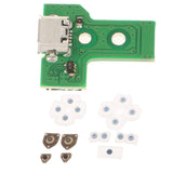 1 Set Buttons Conductive Rubber Pad for PS4 Controller + USB Charging Port
