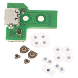 1 Set Buttons Conductive Rubber Pad for PS4 Controller + USB Charging Port