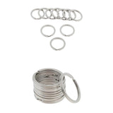 20Pcs Stainless Steel O Ring Sports Key Chain Buckle Holder Camping Silver
