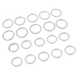 20Pcs Stainless Steel O Ring Sports Key Chain Buckle Holder Camping Silver