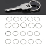 20Pcs Stainless Steel O Ring Sports Key Chain Buckle Holder Camping Silver