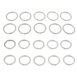 20Pcs Stainless Steel O Ring Sports Key Chain Buckle Holder Camping Silver