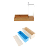 2Pcs Wooden Soap Cutter with Wire Slicer Soap Making Loaf Silicone Mold