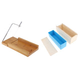 2Pcs Wooden Soap Cutter with Wire Slicer Soap Making Loaf Silicone Mold