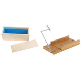 2Pcs Wooden Soap Cutter with Wire Slicer Soap Making Loaf Silicone Mold