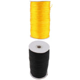 2 Rolls Elastic Cord Bungee Wire Rope Nylon Black/Yellow for Jewelry Making