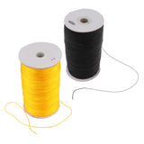 2 Rolls Elastic Cord Bungee Wire Rope Nylon Black/Yellow for Jewelry Making