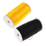 2 Rolls Elastic Cord Bungee Wire Rope Nylon Black/Yellow for Jewelry Making