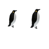 2Pcs Artificial Simulation Ornaments Feathered Fake Penguin Decor L +M