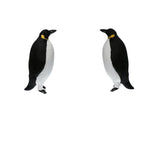2Pcs Artificial Simulation Ornaments Feathered Fake Penguin Decor L +M
