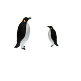 2Pcs Artificial Simulation Ornaments Feathered Fake Penguin Decor L +S