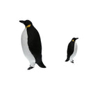 2Pcs Artificial Simulation Ornaments Feathered Fake Penguin Decor L +S