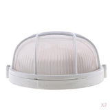 2Pcs Sauna/ Steam Room Light with Metal Guard Accessory Round