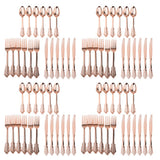 48 Pieces Disposable Plastic Forks Spoons Knifes Party Decorations Rose Gold