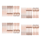 48 Pieces Disposable Plastic Forks Spoons Knifes Party Decorations Rose Gold