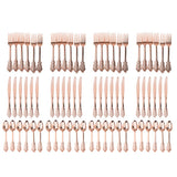 48 Pieces Disposable Plastic Forks Spoons Knifes Party Decorations Rose Gold