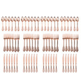 48 Pieces Disposable Plastic Forks Spoons Knifes Party Decorations Rose Gold