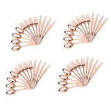 48 Pieces Disposable Plastic Forks Spoons Knifes Party Decorations Rose Gold