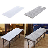 2 Nonslip Massage Table Sheet Cover with Elastic Band 190x80cm White Grey