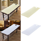 2 Nonslip Massage Table Sheet Cover with Elastic Band 190x80cm White Beige