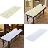 2 Nonslip Massage Table Sheet Cover with Elastic Band 190x80cm White Beige