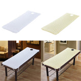 2 Nonslip Massage Table Sheet Cover with Elastic Band 190x80cm White Beige