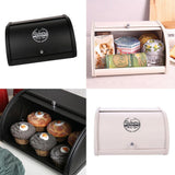 2pcs Iron Bread Box Retro Bread Bin Cake Basket Storage Organizer