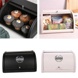 2pcs Iron Bread Box Retro Bread Bin Cake Basket Storage Organizer