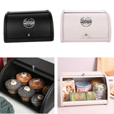 2pcs Iron Bread Box Retro Bread Bin Cake Basket Storage Organizer