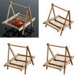 2pcs Bamboo Folding Basket Handmade Craft Food Drying Rack Restaurant Hotel