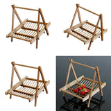 2pcs Bamboo Folding Basket Handmade Craft Food Drying Rack Restaurant Hotel