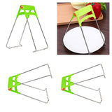 3pcs Steel Plate Gripper Clip Foldable Dish Tong Anti Heat Bowl Clamp
