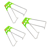 3pcs Steel Plate Gripper Clip Foldable Dish Tong Anti Heat Bowl Clamp