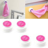 4pcs Wall Mount Tea Towel Holder Push in Dish Cloth Kitchen Tea Towel Rack