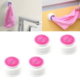 4pcs Wall Mount Tea Towel Holder Push in Dish Cloth Kitchen Tea Towel Rack