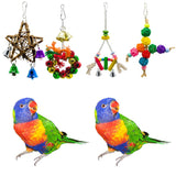 4 Pack Parrot Bird Cage Hanging Swing Parrot Chewing Climbing Playing Toy