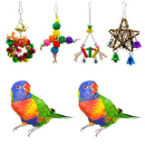 4 Pack Parrot Bird Cage Hanging Swing Parrot Chewing Climbing Playing Toy